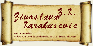 Živoslava Karakušević vizit kartica